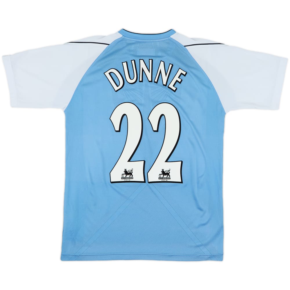 2006-07 Manchester City Home Shirt Dunne #22 - 8/10 - (M)