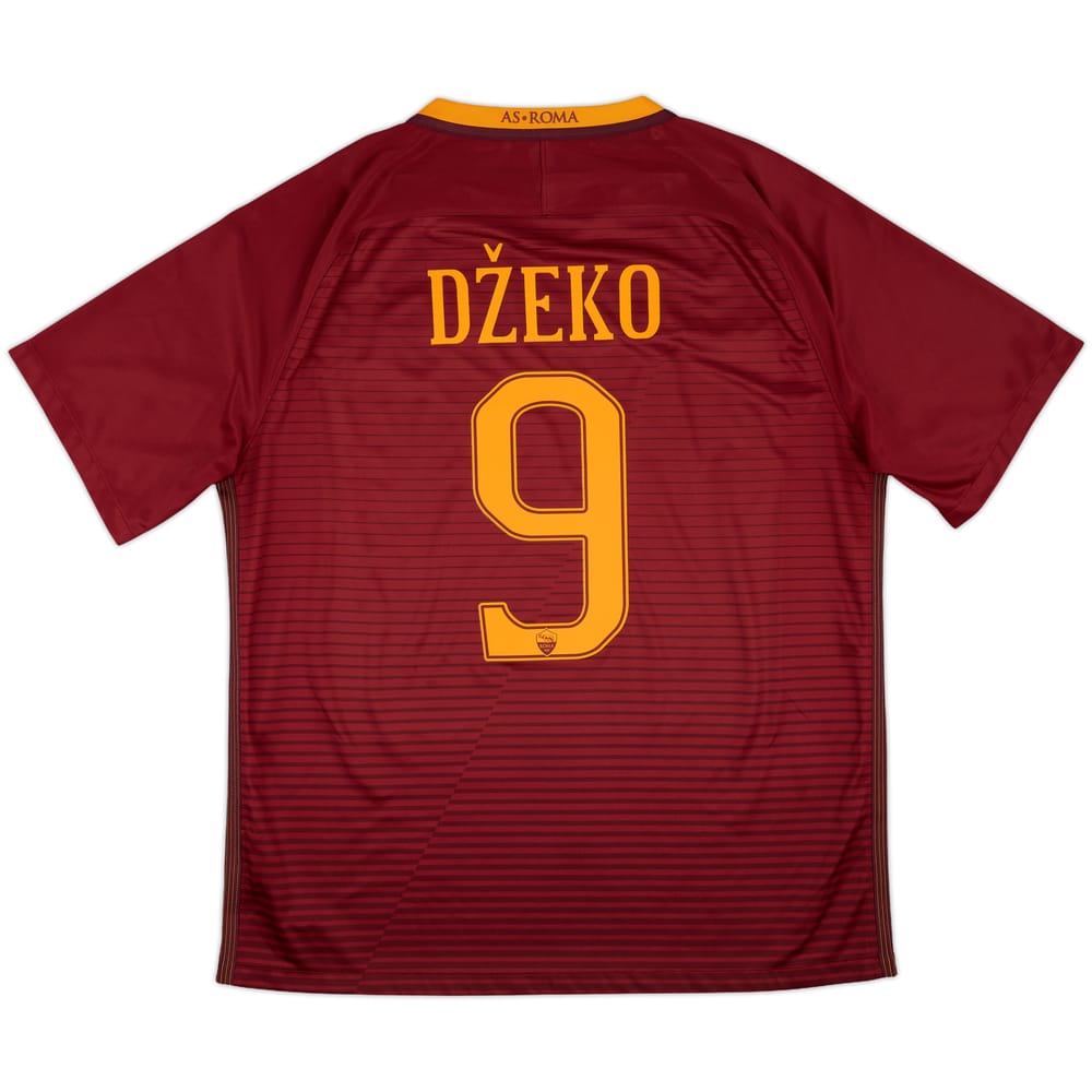 2016-17 Roma Home Shirt Dzeko #9 - 10/10 - (XL)