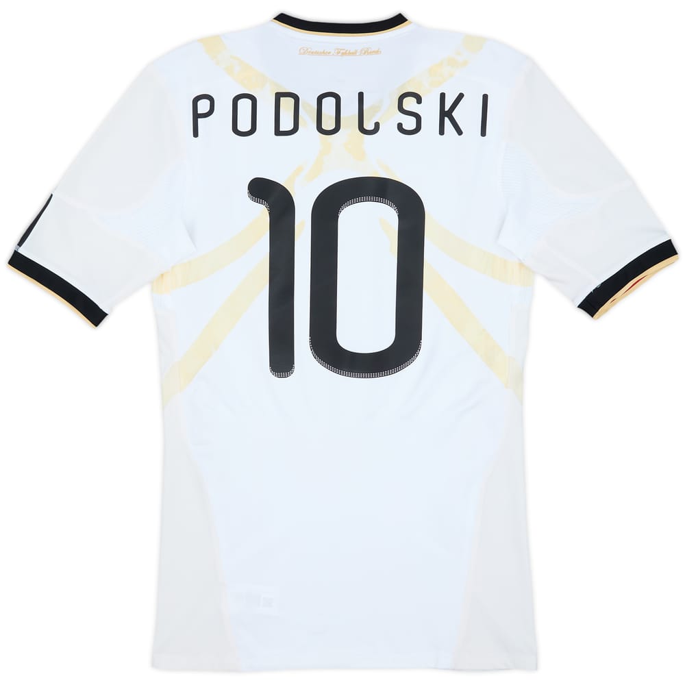 2010-11 Germany Player Issue Techfit Home Shirt Podolski #10 - 6/10 - (L)