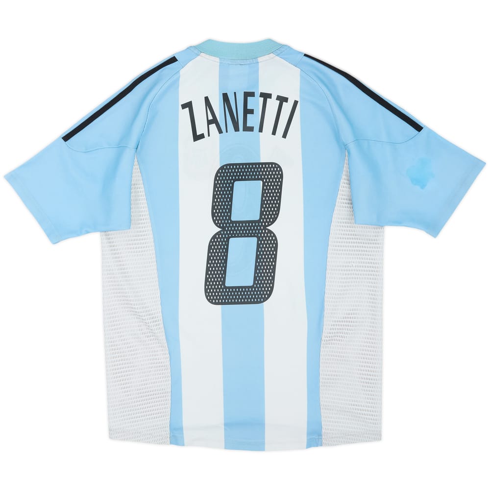 2002-04 Argentina Home Shirt Zanetti #8 - 5/10 - (M)