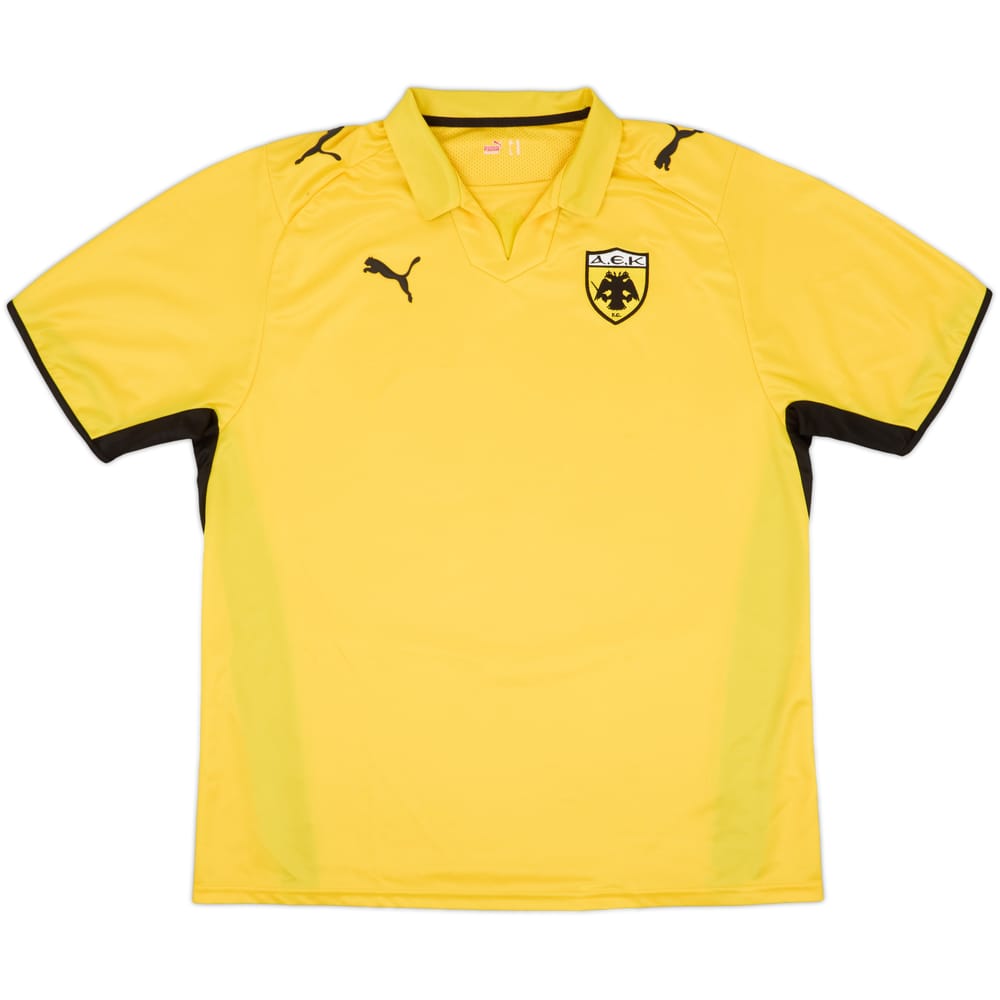2008-09 AEK Athens Home Shirt - 4/10 - (XL)