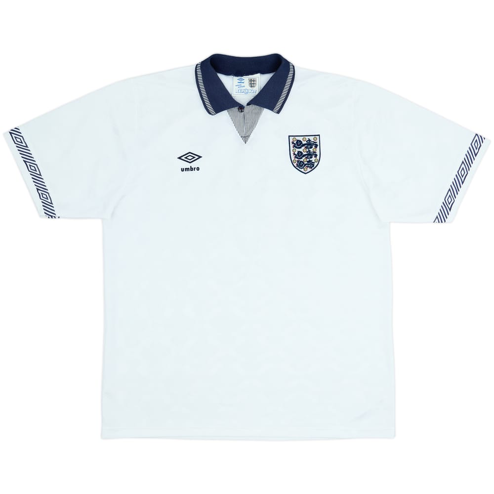 1990-92 England Home Shirt - 8/10 - (XL)