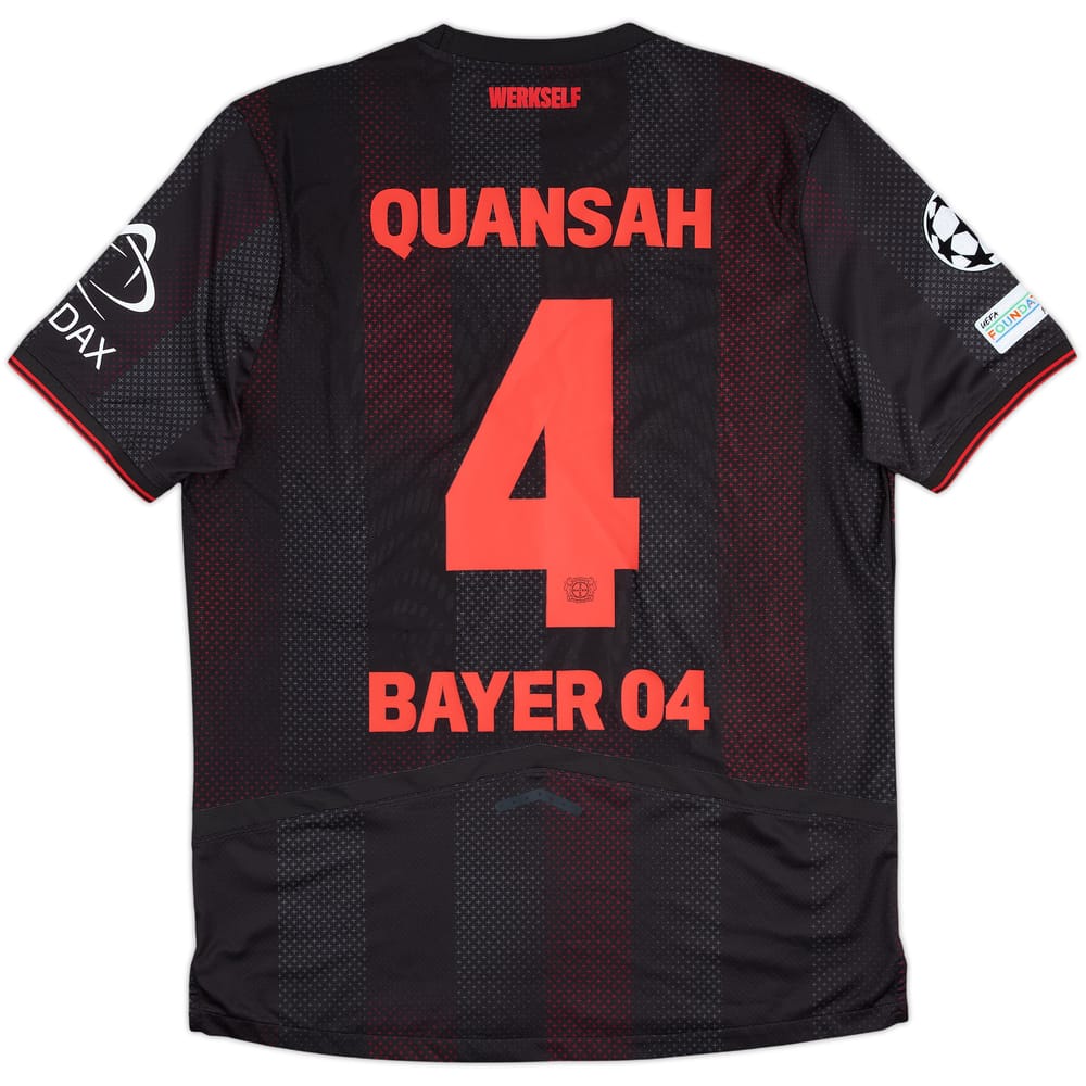 2025-26 Bayer Leverkusen Match Issue Champions League Home Shirt Quansah #4
