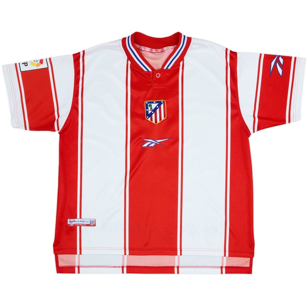 1999-00 Atletico Madrid Home Shirt - 6/10 - (XL)