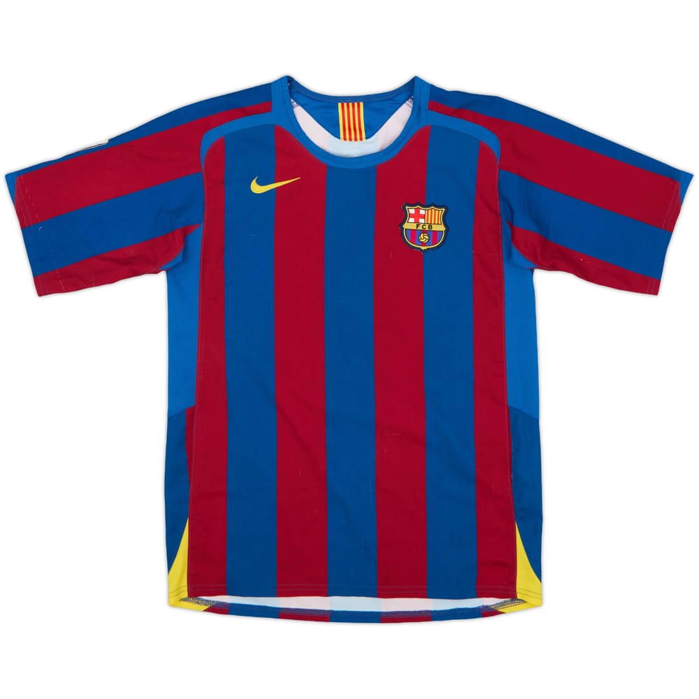 2005-06 Barcelona Home Shirt - 6/10 - (L.Boys)