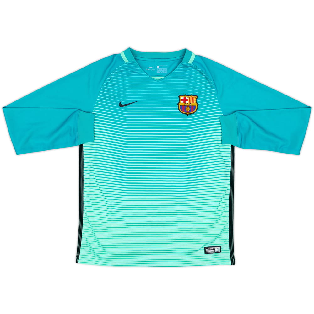 2016-17 Barcelona Third L/S Shirt #3 - 7/10 - (L.Boys)