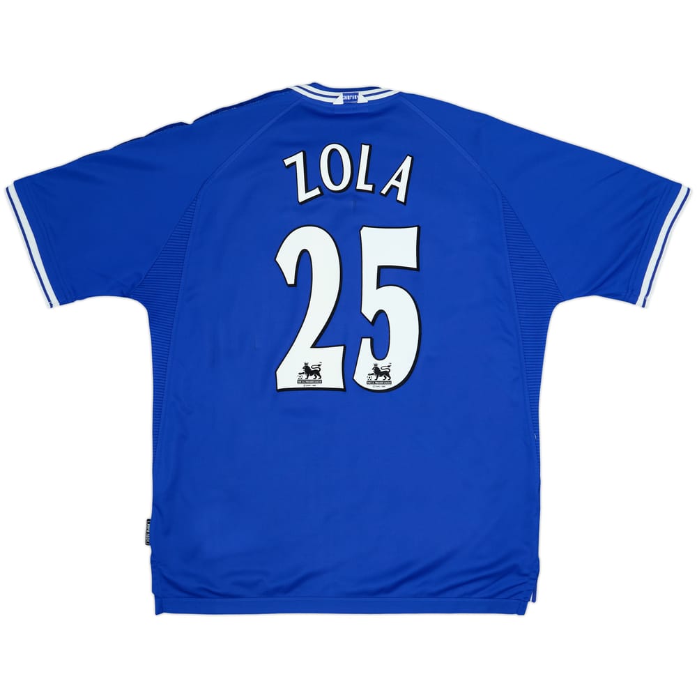 1999-01 Chelsea Home Shirt Zola #25 - 8/10 - (XL)