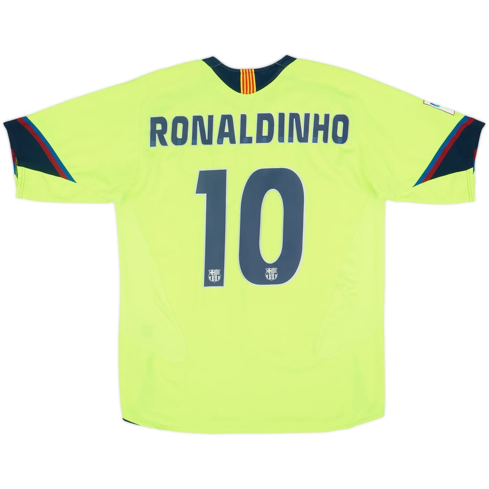 2005-06 Barcelona Away Shirt Ronaldinho #10 - 9/10 - (L)