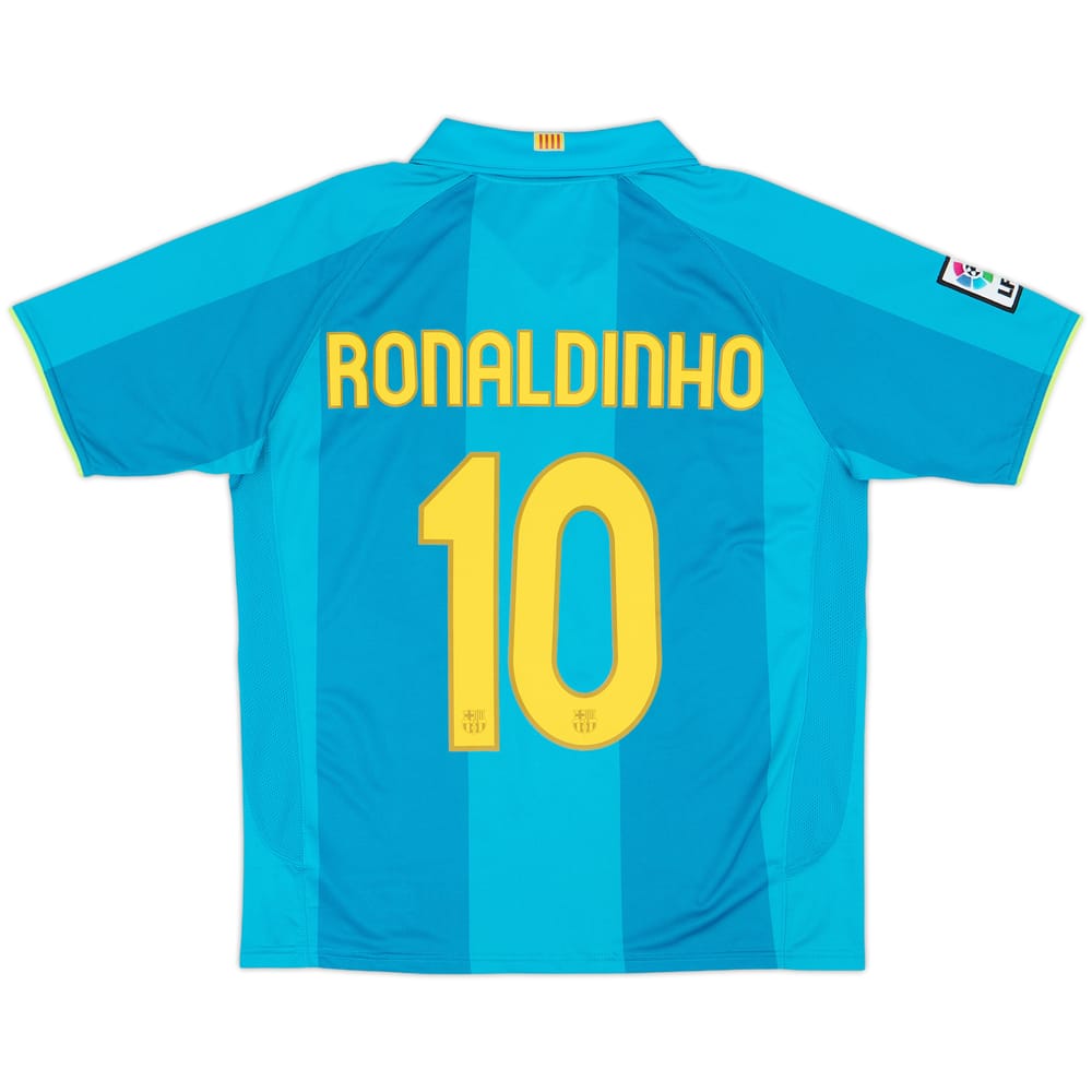 2007-09 Barcelona Away Shirt Ronaldinho #10 - 9/10 - (S)