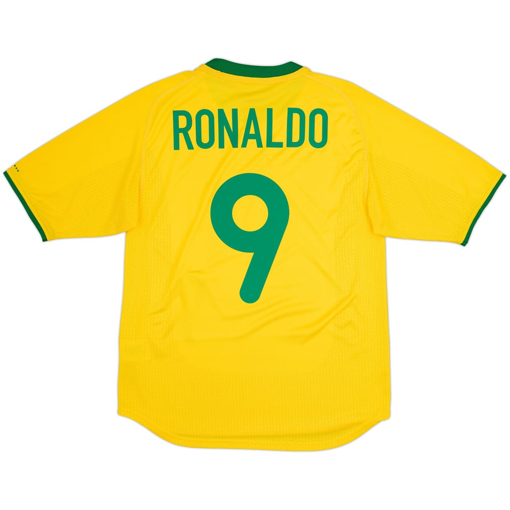2000-02 Brazil Home Shirt Ronaldo #9 - 8/10 - (S)