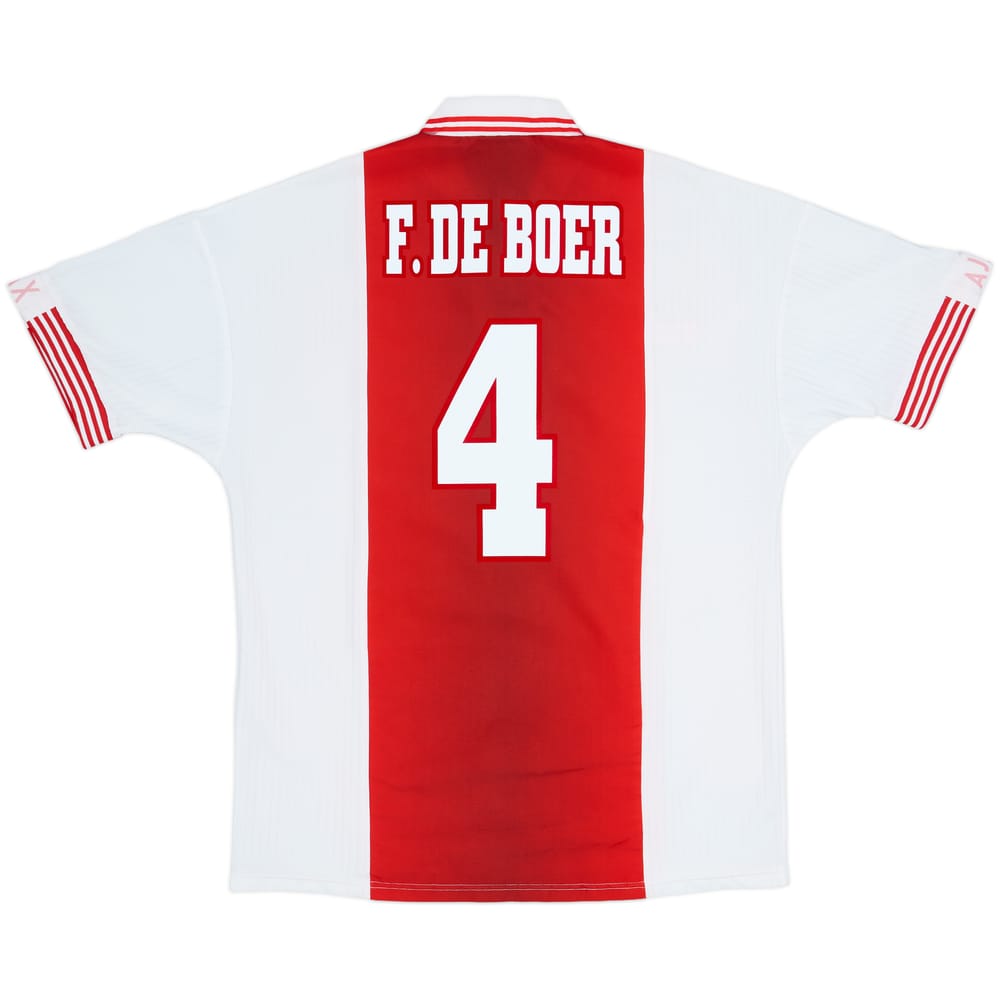 1997-98 Ajax Home Shirt F. De Boer #4 - 7/10 - (L)