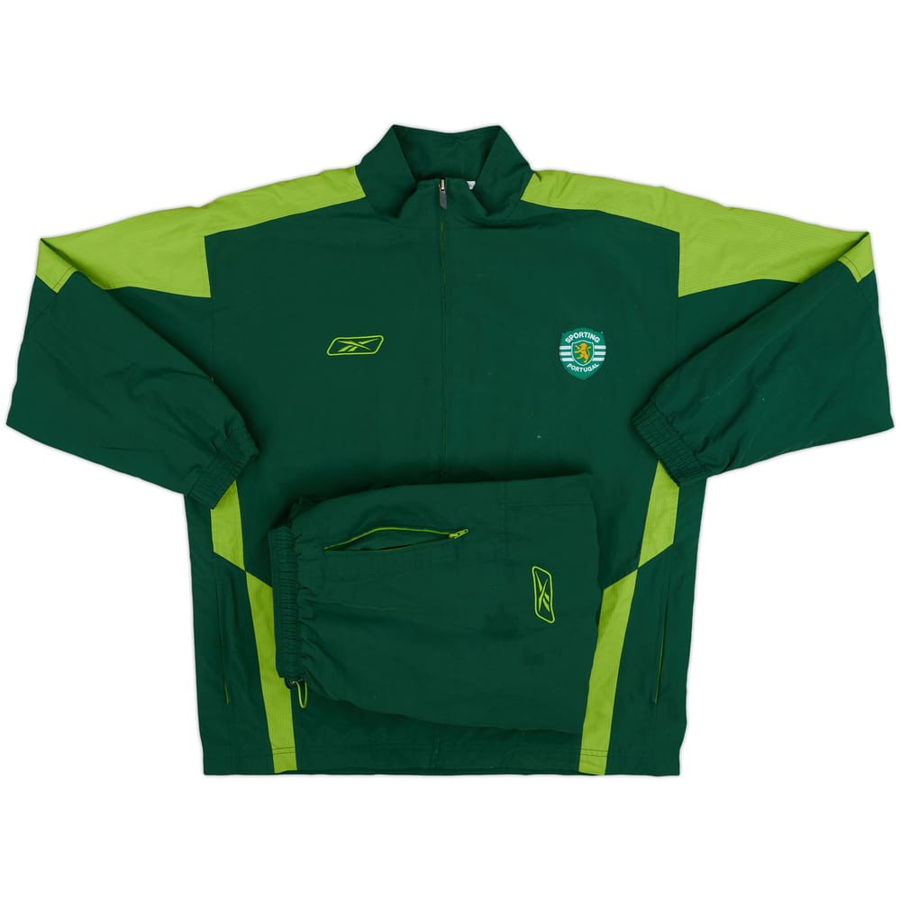 2003-04 Sporting CP Reebok Full Tracksuit - 8/10 - (L)