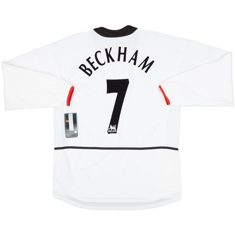2002-03 Manchester United Away L/S Shirt Beckham #7 (L)