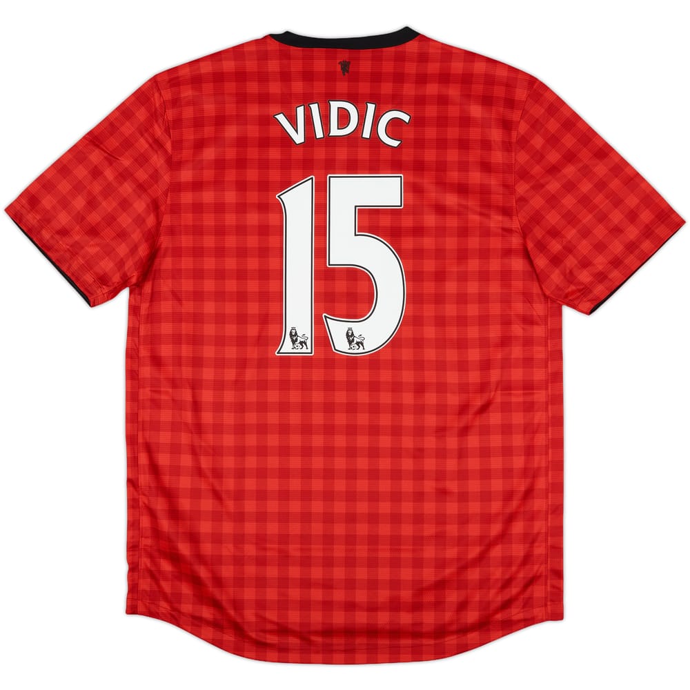 2012-13 Manchester United Home Shirt Vidic #15 (L)