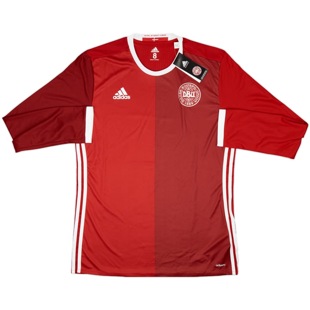 2015-16 Denmark Player Issue Home L/S Shirt (L)