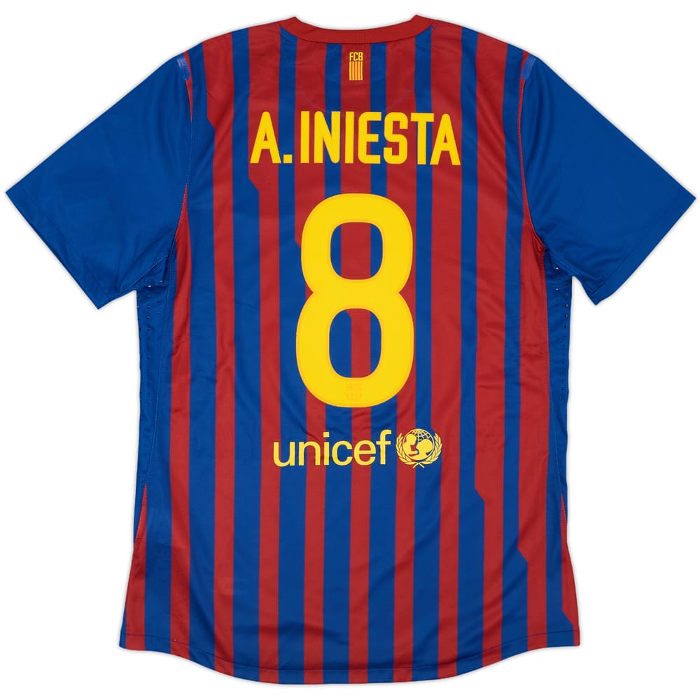 2011-12 Barcelona Player Issue Home Shirt A.Iniesta #8 (L)