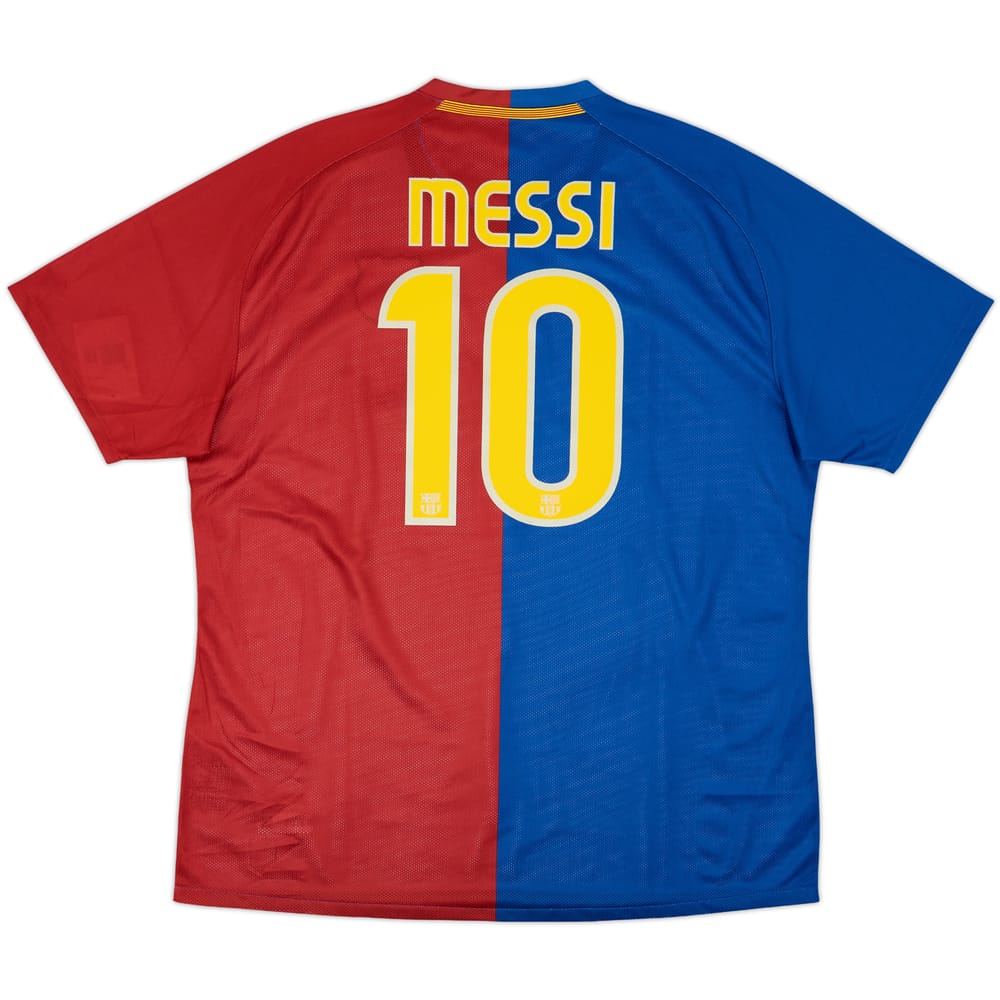 2008-09 Barcelona Player Issue Home Shirt Messi #10 (XXL)