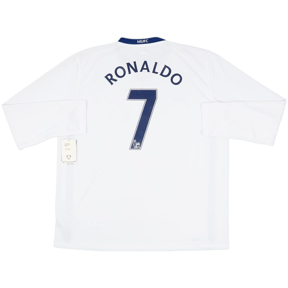 2008-10 Manchester United Away L/S Shirt Ronaldo #7 (XL)