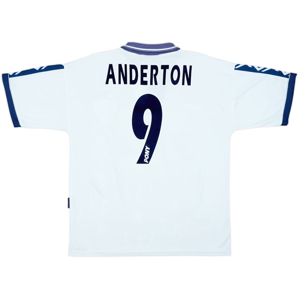 1995-97 Tottenham Home Shirt Anderton #9 - 8/10 - (L)