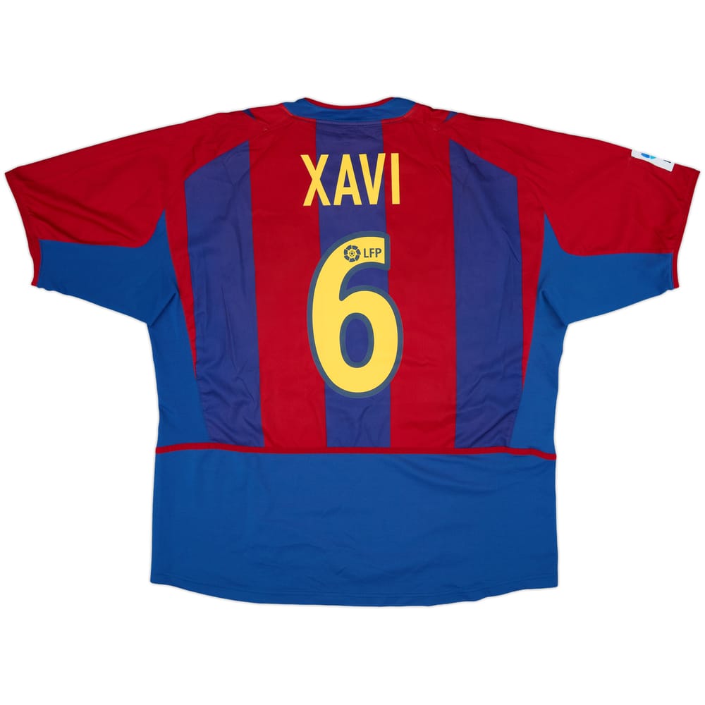 2002-03 Barcelona Home Shirt Xavi #6 - 9/10 - (XL)