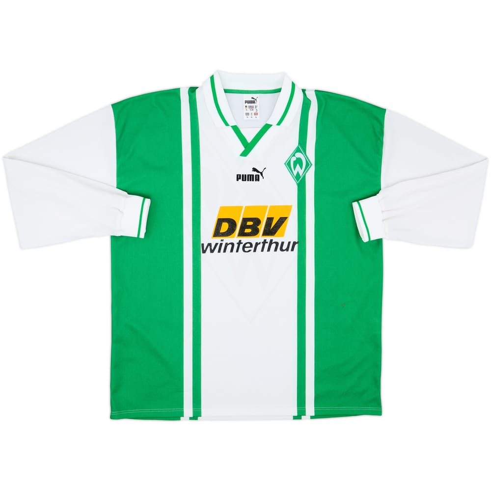 1996-97 Werder Bremen Home L/S Shirt - 8/10 - (XL)