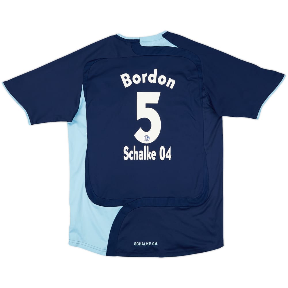 2007-08 Schalke European Home Shirt Bordon #5 - 7/10 - (XL.Boys)