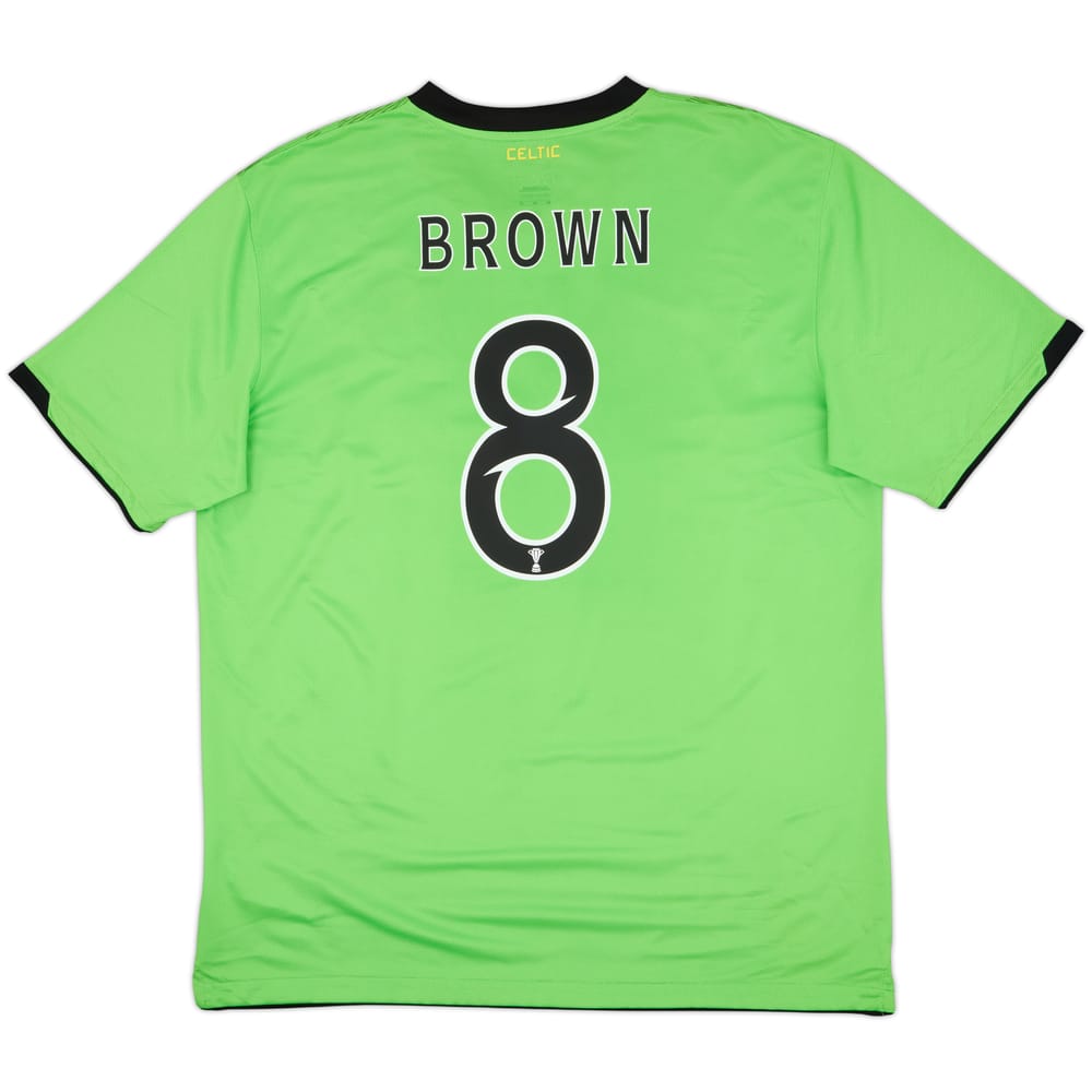 2010-11 Celtic Away Shirt Brown #8 - 9/10 - (XL)