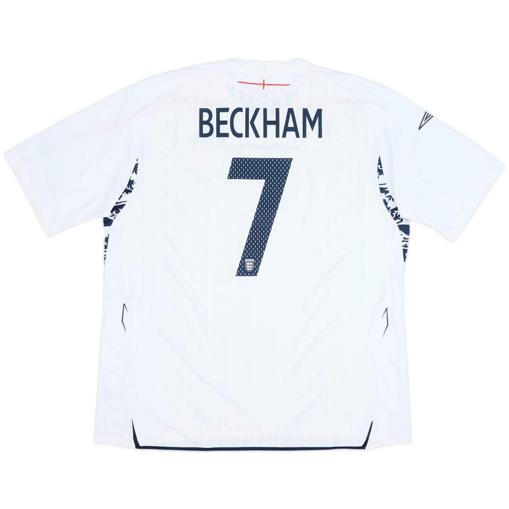 2007-09 England Home Shirt Beckham #7 - 4/10 - (3XL)