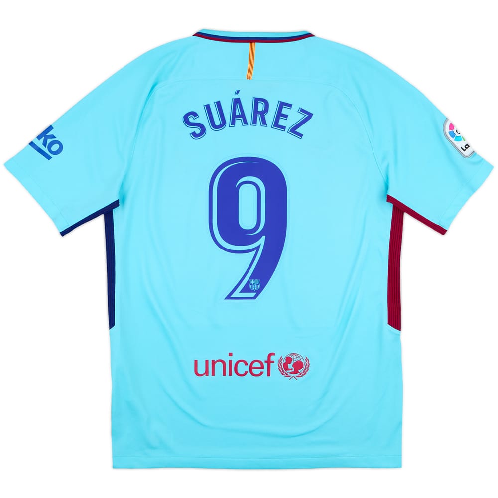 2017-18 Barcelona Away Shirt Suarez #9 - 6/10 - (M)