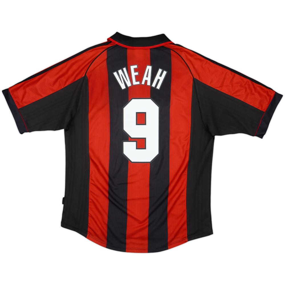 1998-00 AC Milan Home Shirt Weah #9 - 8/10 - (XL)