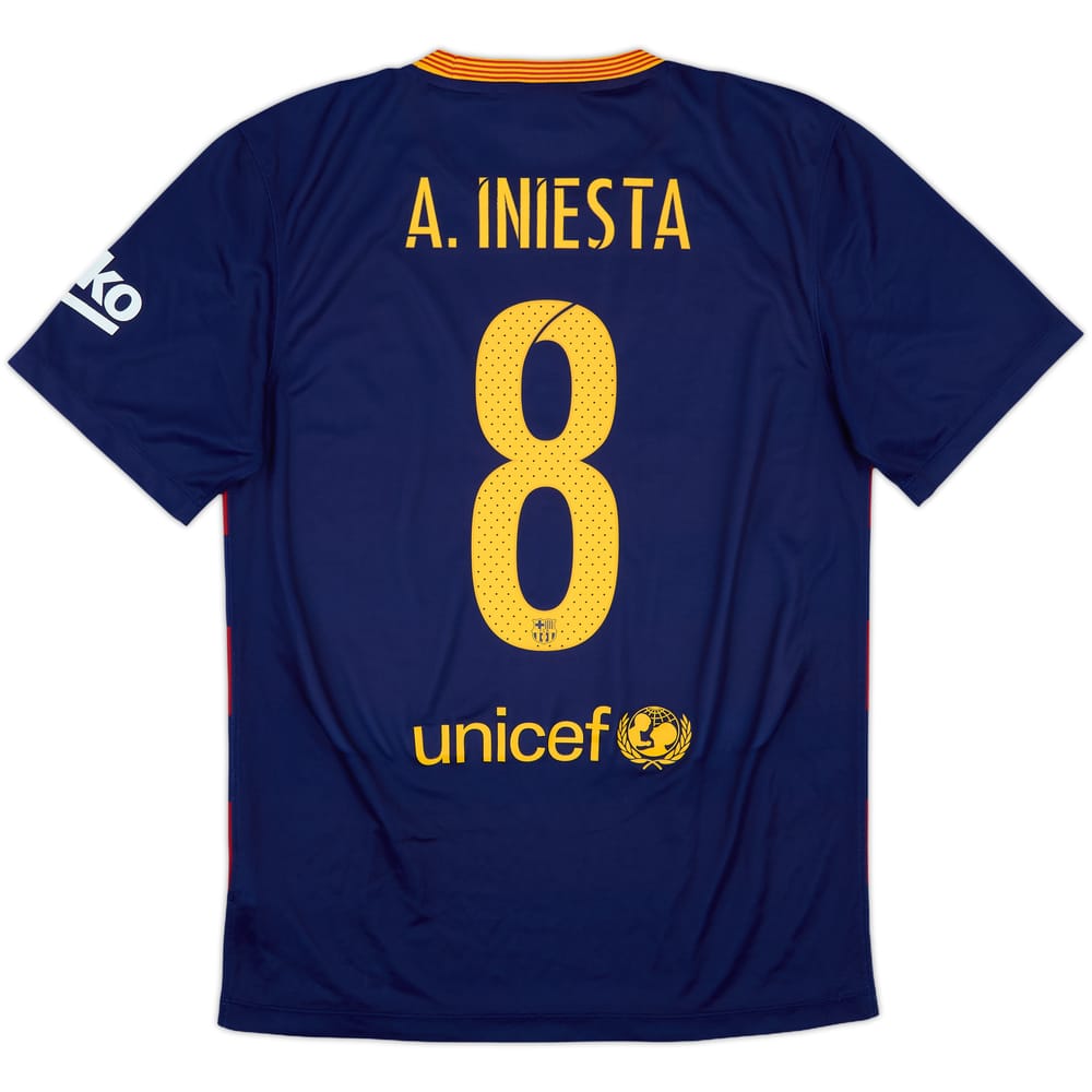 2015-16 Barcelona Basic Home Shirt A.Iniesta #8 - 8/10 - (S)