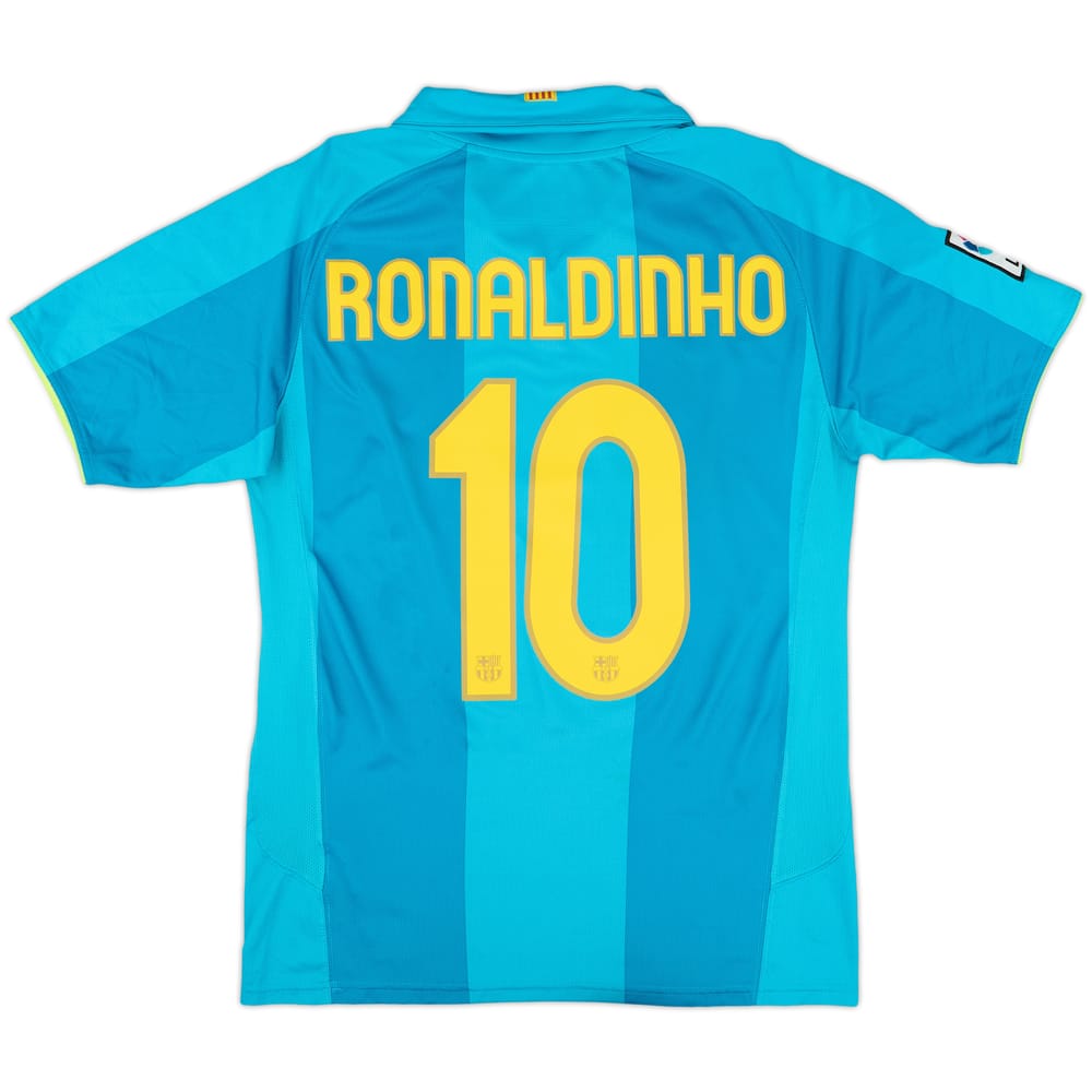 2007-09 Barcelona Away Shirt Ronaldinho #10 - 8/10 - (S)