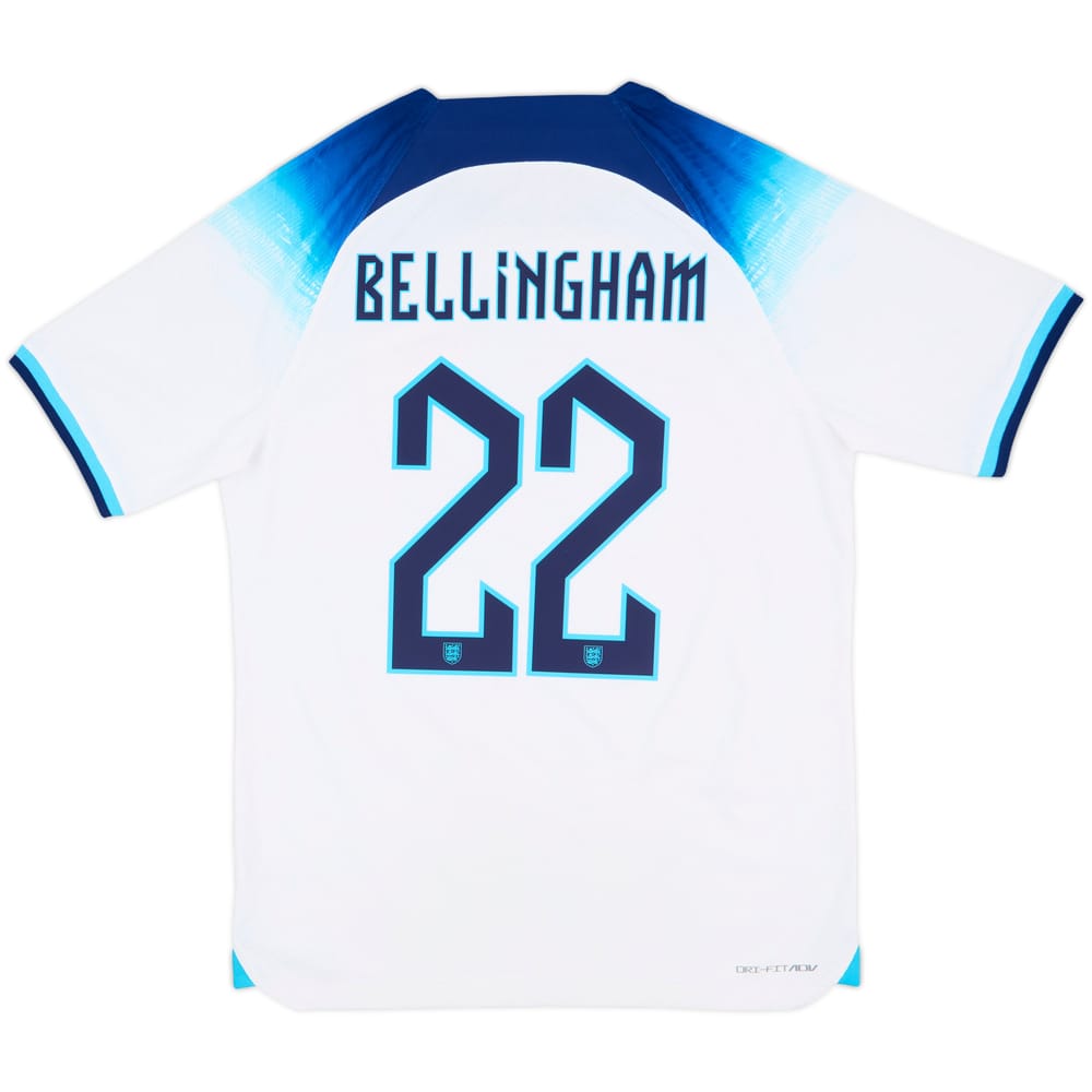 2022-23 England Authentic Home Shirt Bellingham #22 - 7/10 - (M)