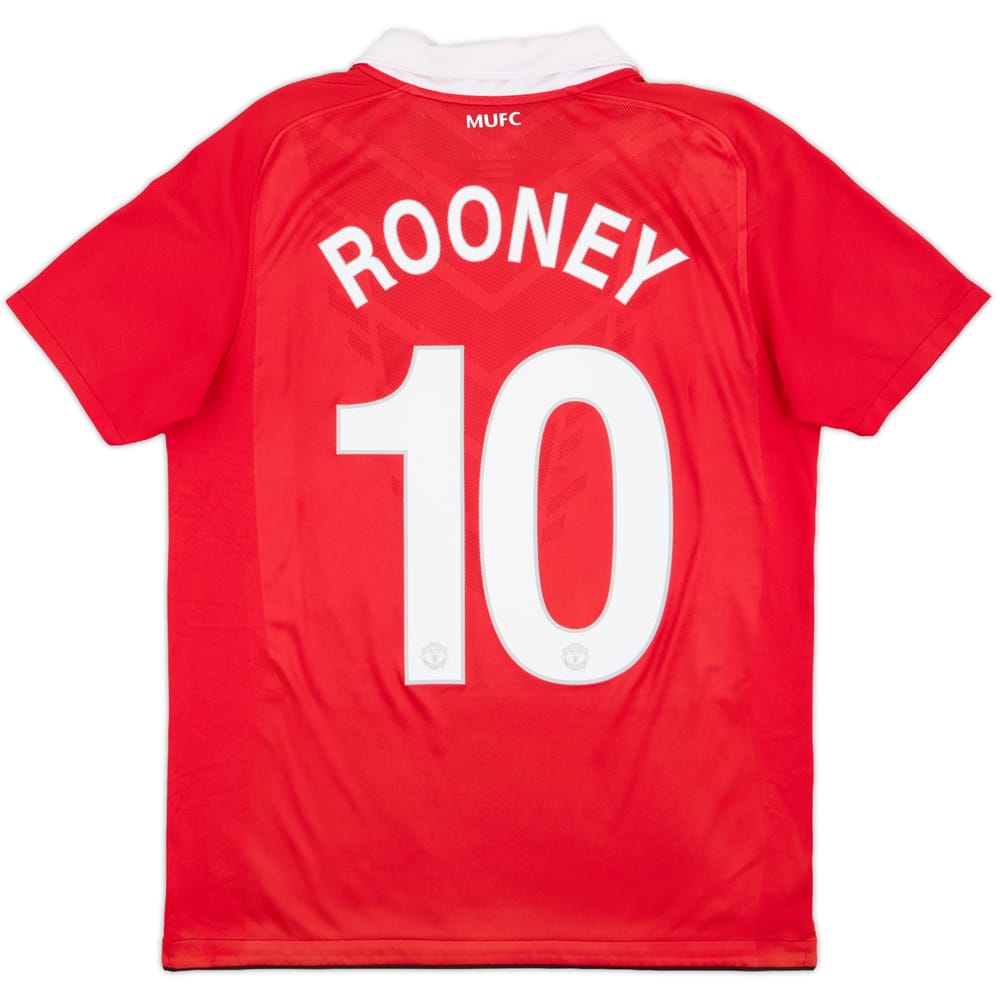 2010-11 Manchester United Home Shirt Rooney #10 - 9/10 - (XL.Boys)