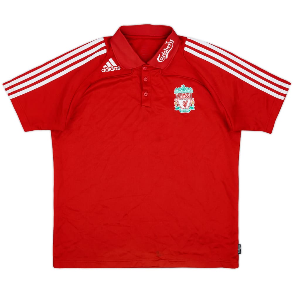 2008-09 Liverpool adidas Polo Shirt - 7/10 - (L)