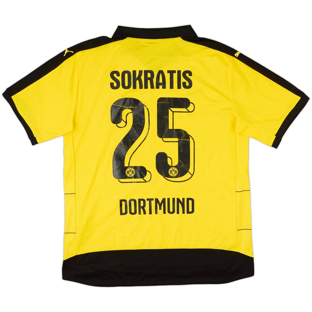 2015-16 Borussia Dortmund Home Shirt Sokratis #25 - 6/10 - (XL)