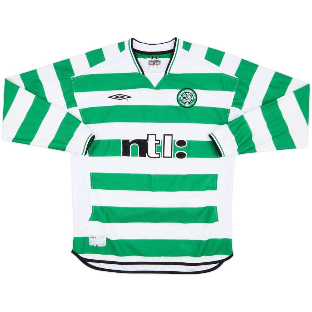 2001-03 Celtic Home L/S Shirt - 5/10 - (L)