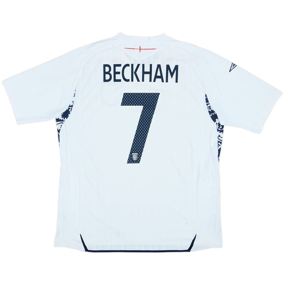 2007-09 England Home Shirt Beckham #7 - 6/10 - (XL)