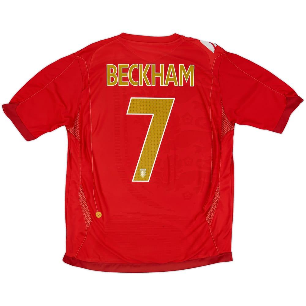 2006-08 England Away Shirt Beckham #7 - 5/10 - (L)