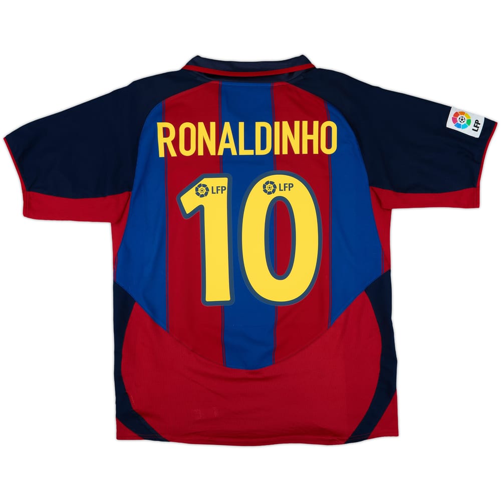 2003-04 Barcelona Home Shirt Ronaldinho #10 - 6/10 - (M)