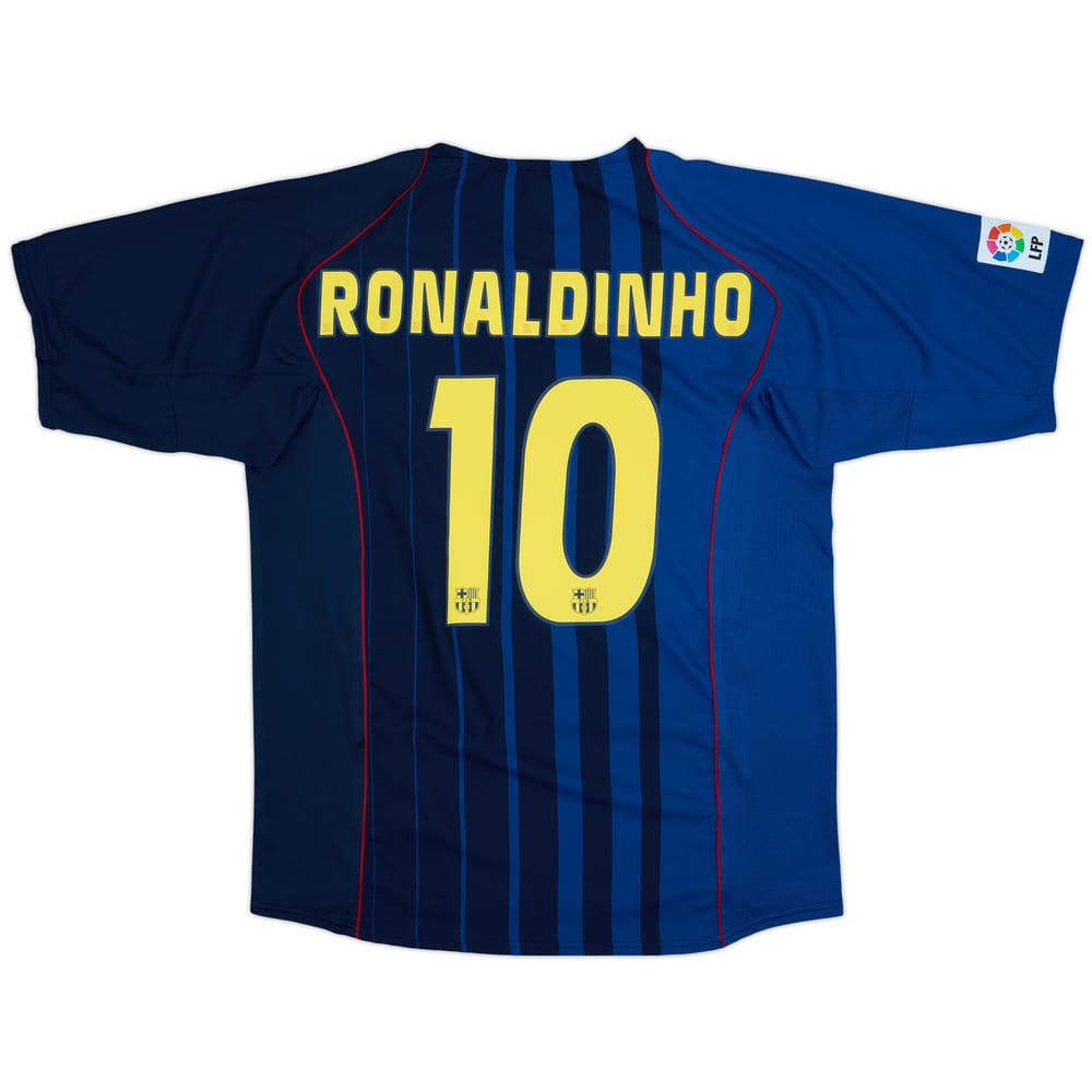2004-05 Barcelona Away Shirt Ronaldinho #10 - 8/10 - (XL)