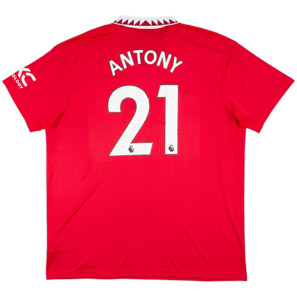 2022-23 Manchester United Home Shirt Antony #21 - 10/10 - (XXL)