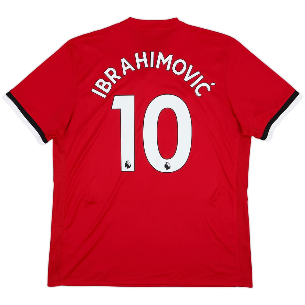 2017-18 Manchester United Home Shirt Ibrahimovic #10 - 9/10 - (XL)