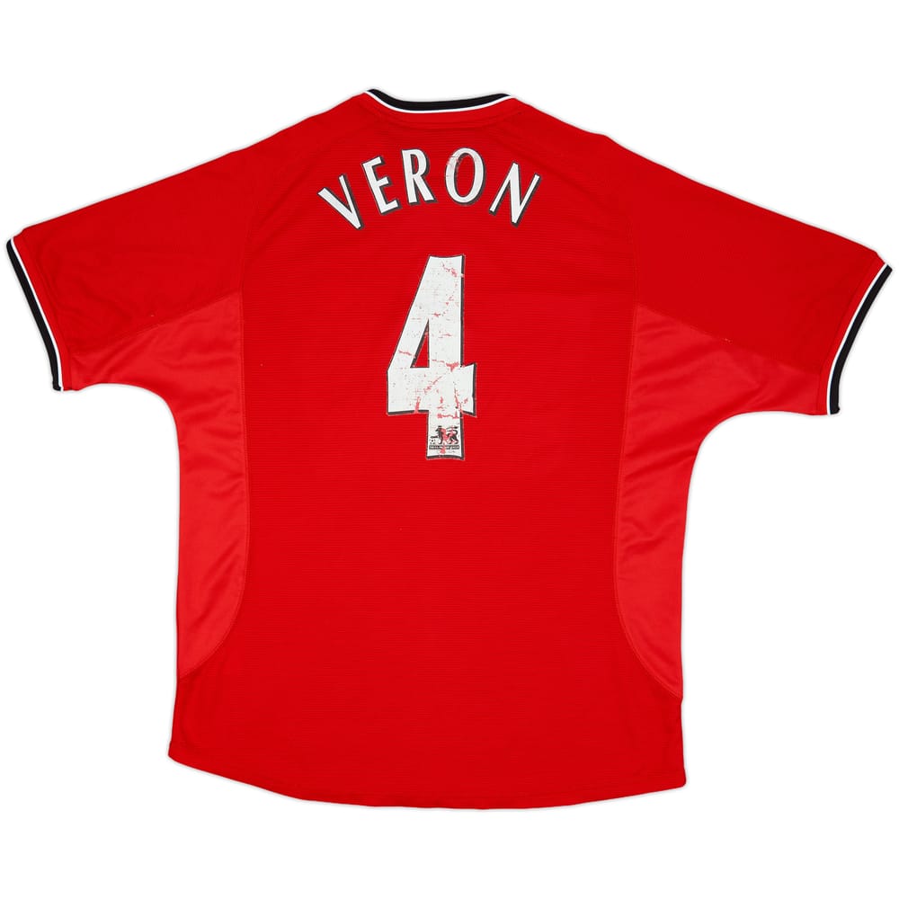 2000-02 Manchester United Home Shirt Veron #4 - 5/10 - (L)
