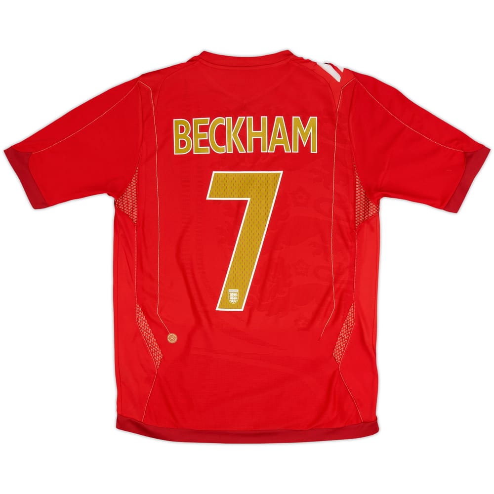 2006-08 England Away Shirt Beckham #7 - 6/10 - (S)