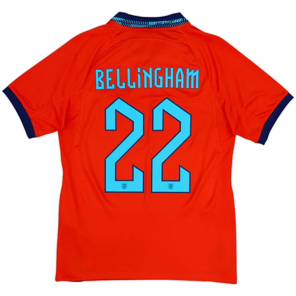2022-23 England Away Shirt Bellingham #22 - 9/10 - (S)