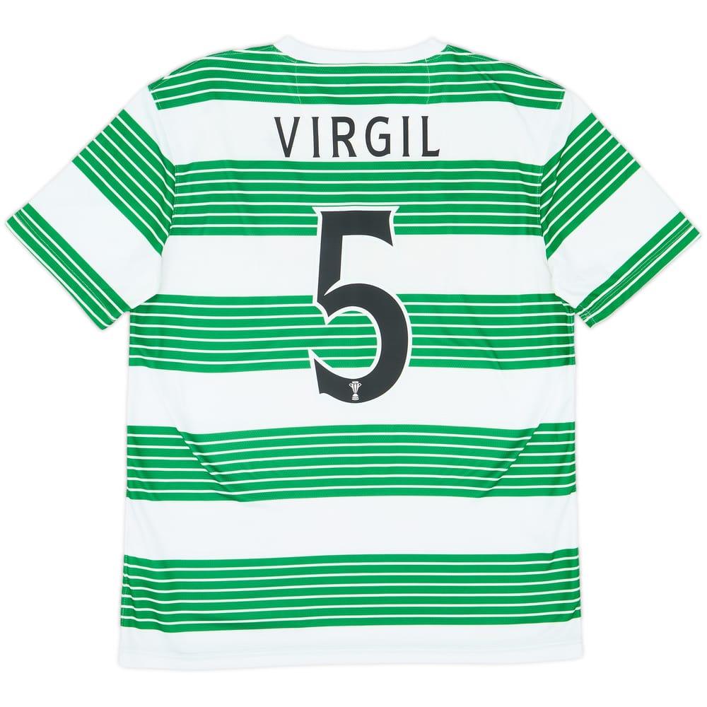 2013-15 Celtic Home Shirt Virgil #5 - 8/10 - (M)