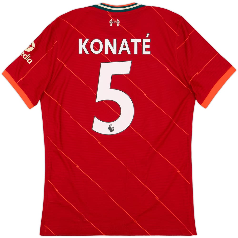 2021-22 Liverpool Authentic Home Shirt Konate #5 - 10/10 - (M)