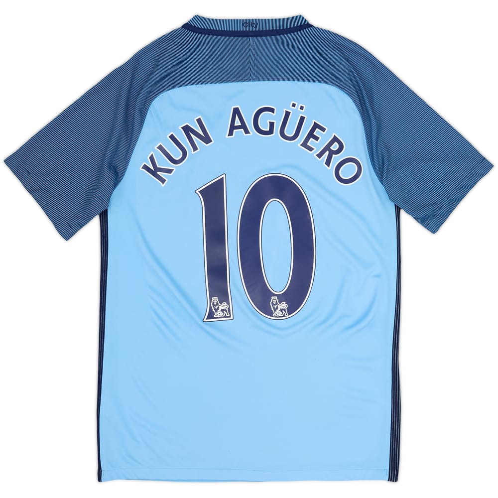 2016-17 Manchester City Camiseta Local Kun Aguero #10 - 9/10 - (S)