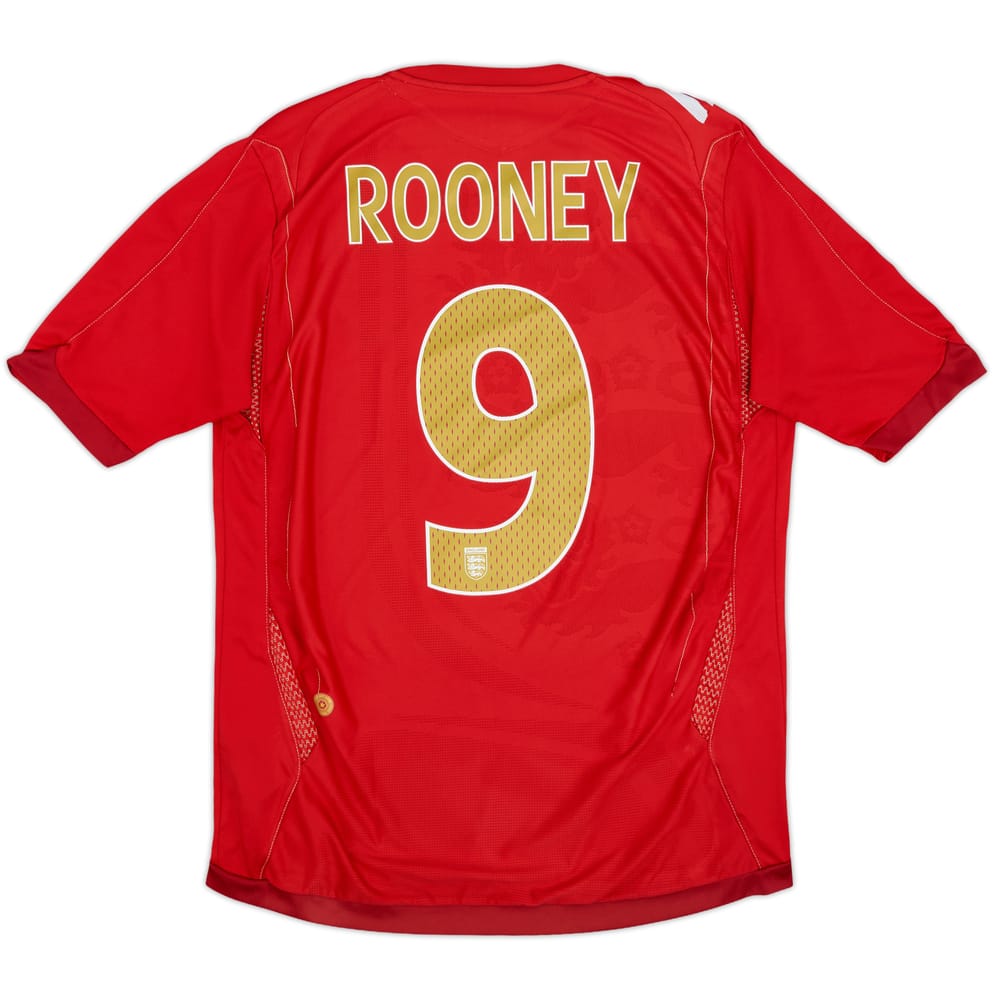 2006-08 England Away Shirt Rooney #9 - 7/10 - (M)